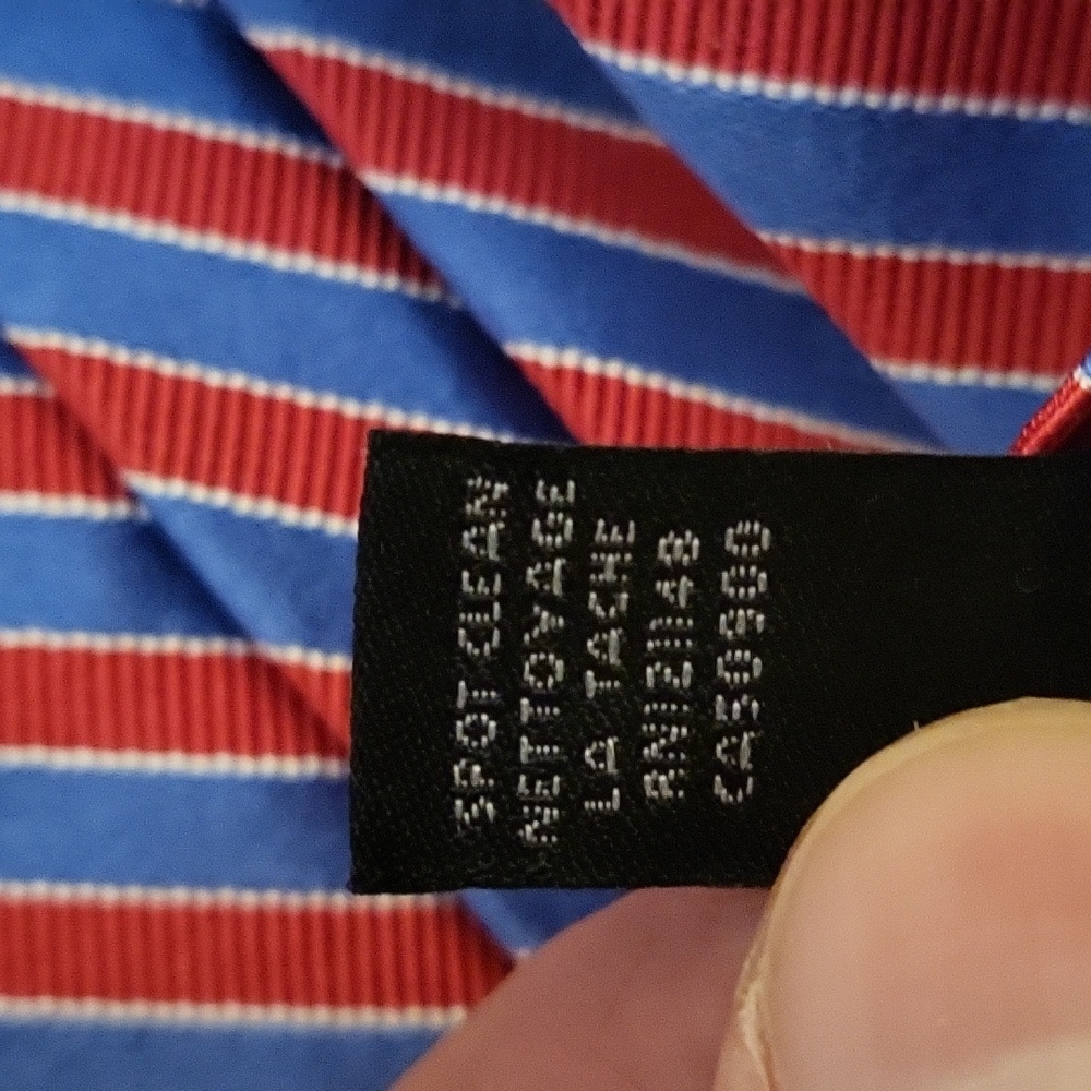 Men's Ted Baker Red/Blue Stripes Thin Tie š - Picture 9 of 12